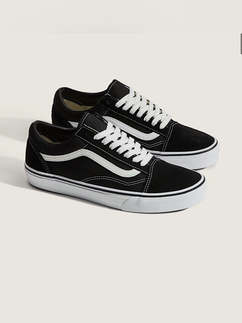 Vans Old Skool Black and White Classic Slip-On Sneakers